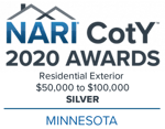 2020 Chapter CotY Awards_Minnesota_Residential Exterior -$50,000 to $100,000_Color_Silver