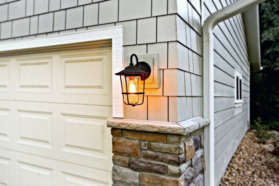 Stone flashing - shake and lap siding detail