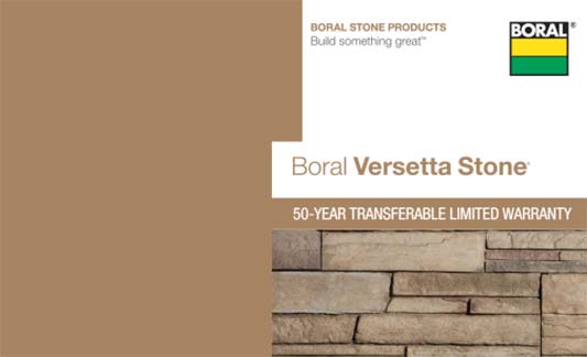 Versetta Stone Limited Warranty Brochure