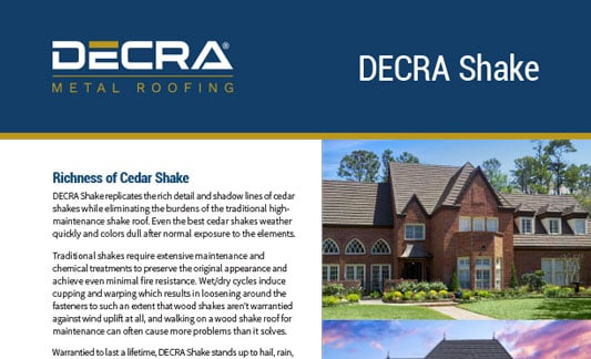 DECRA Roofing Shake Brochure