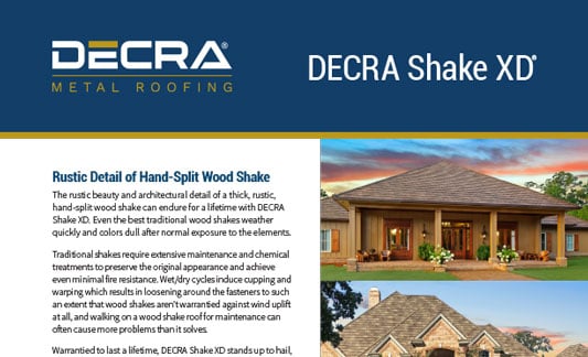 DECRA Roofing Shake XD Brochure