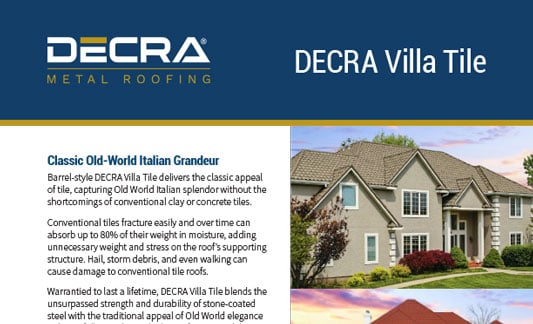 DECRA Roofing Villa Tile Brochure