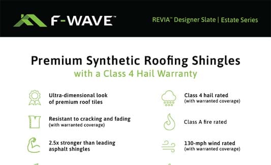 F-Wave Roofing REVIA Designer Slate Estate Series Product Brochure Thumb