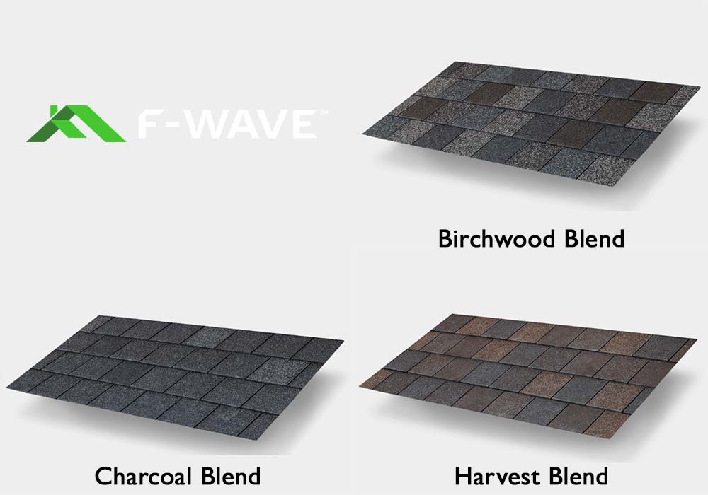 F-Wave Roofing REVIA Designer Slate American Blends Color Options