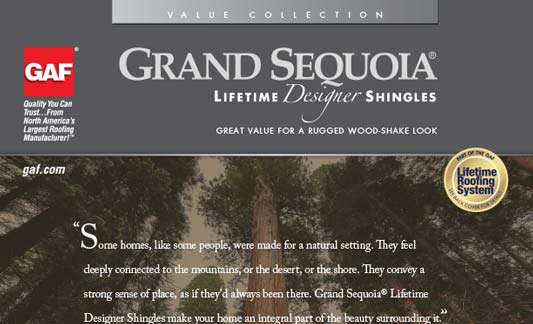 GAF Roofing Grand Sequoia Brochure