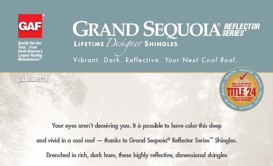 GAF Roofing Grand Sequoia Reflector Series Brochure