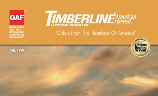 GAF Roofing Timberline American Harvest Brochure