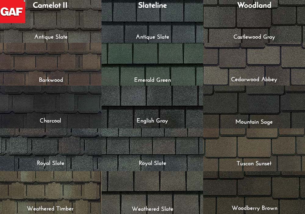 GAF Roofing Value Collection Swatches