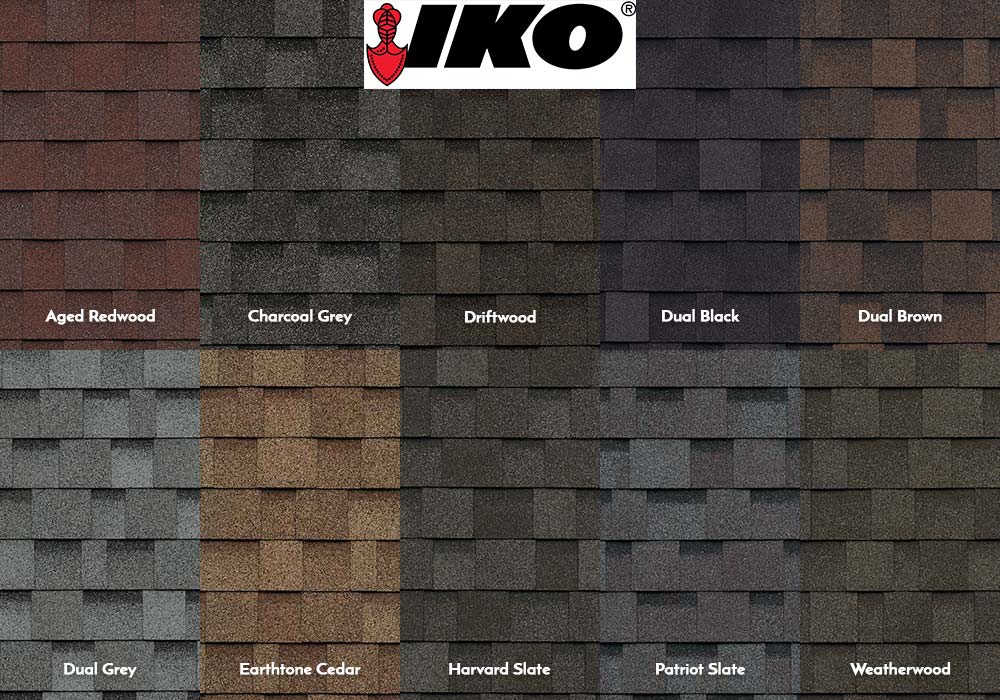 IKO Architectural Shingle Swatches