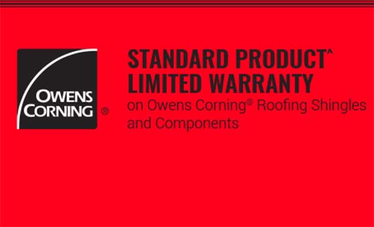 Owens Corning Roofing Standard Product Limited Warranty Brochure