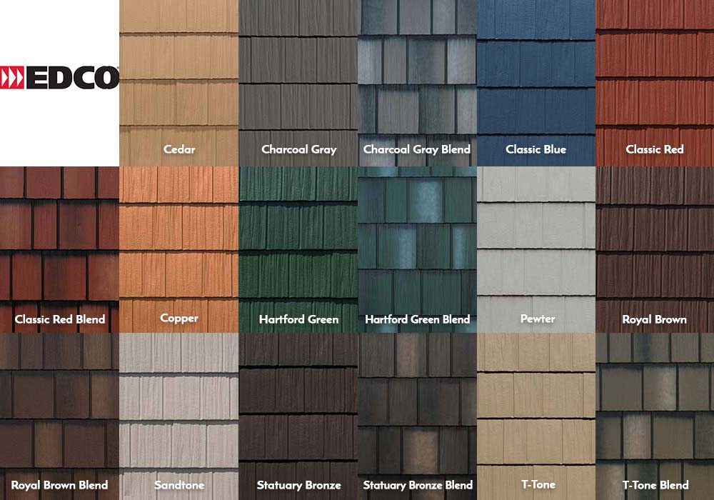 EDCO Siding ArrowLine Shake Swatches