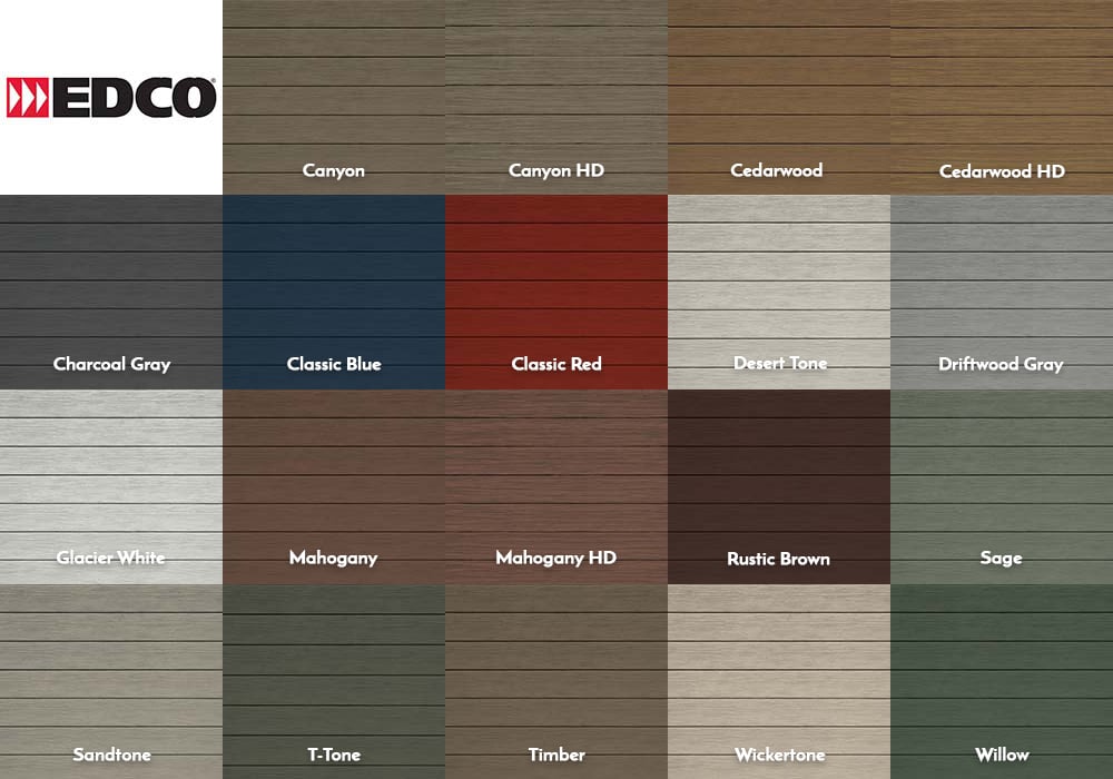 EDCO Siding Traditional Lap Swatches