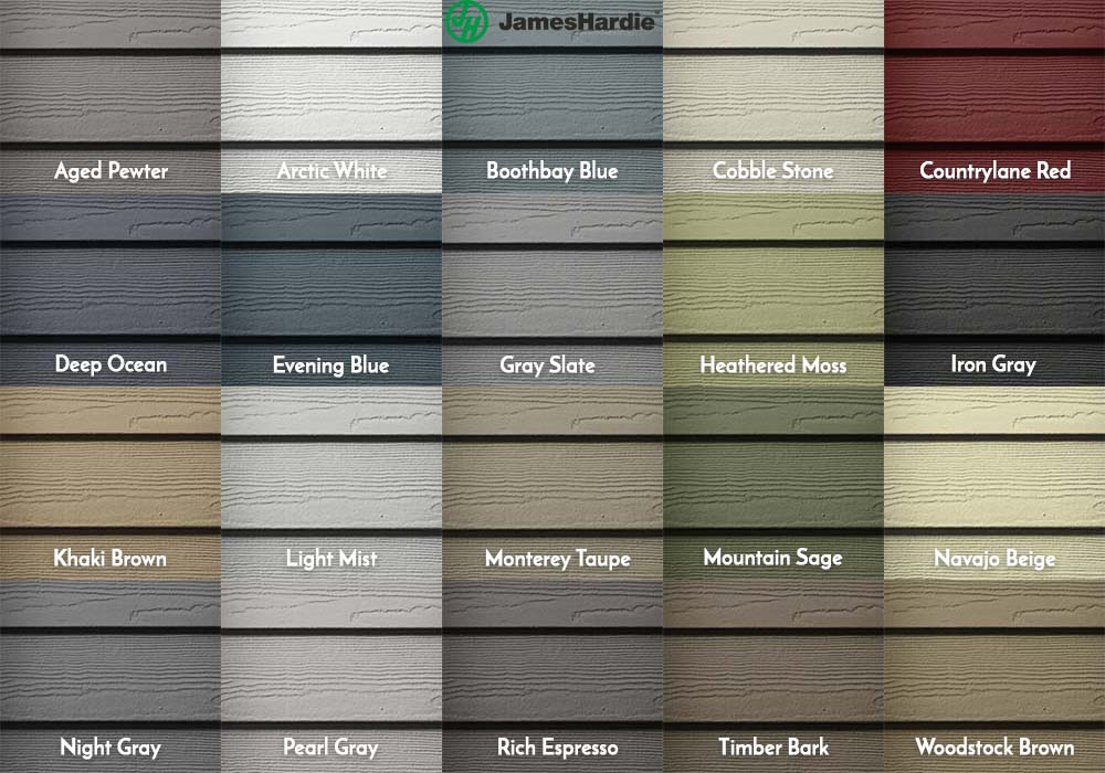 James Hardie Cedarmill Lap Siding Swatches