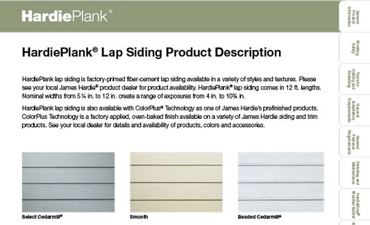 James Hardie Siding Hardie Plank Brochure