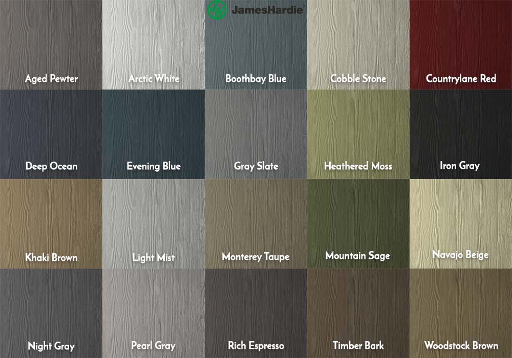 James Hardie Siding HardiePanel Vertical Swatches