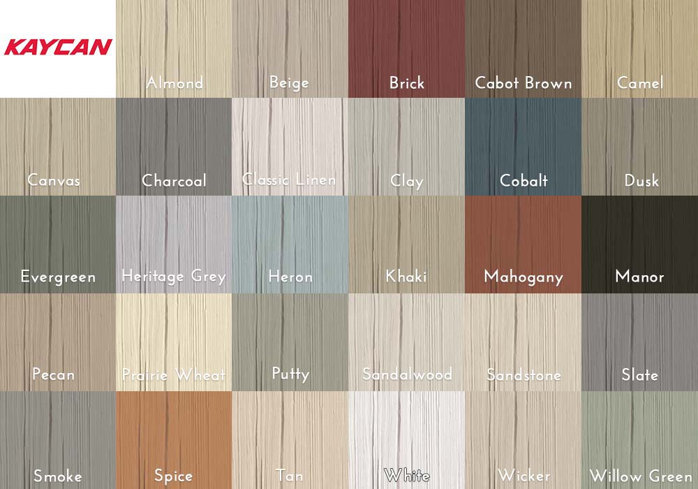 Kaycan Vinyl Siding Perfection Shingle Colors