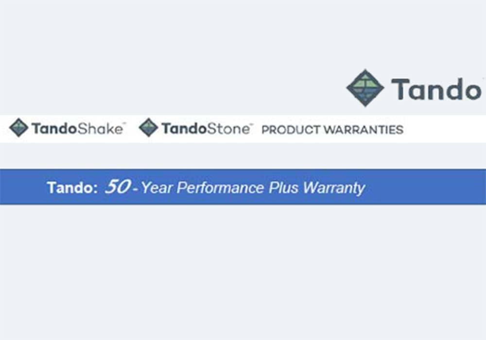 Tando Siding TandoShake TandoStone Limited Warranty Brochure