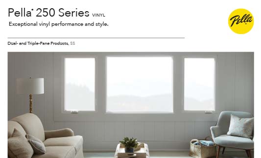 Pella Windows 250 Series Brochure