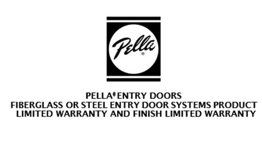 Pella Windows and Doors Fiberglass and Steel Entry Door Limited Warranty Brochure