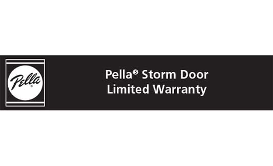 Pella Windows and Doors Storm Door Limited Warranty Brochure