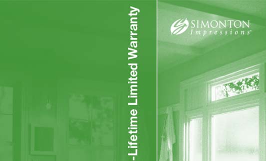 Simonton Windows Impressions Limited Warranty Brochure