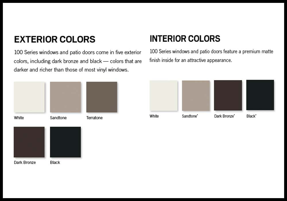 Andersen Windows 100 Series Colors