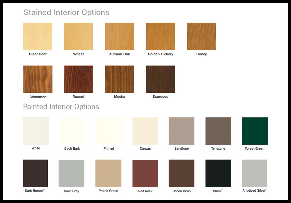 Andersen Windows E Series Interior Colors